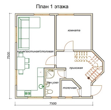 Двухэтажный дом 110 кв.м