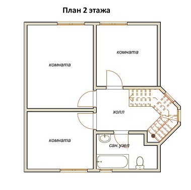 Двухэтажный дом 110 кв.м