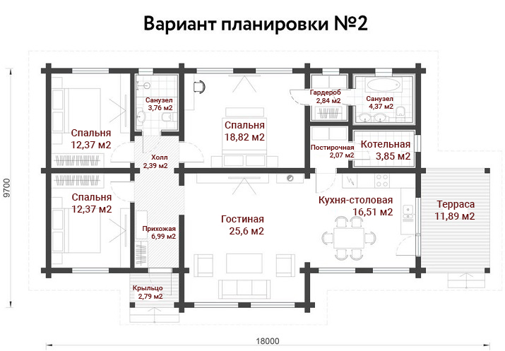 Дом с мансардой 112 кв.м