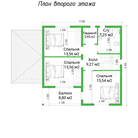 Двухэтажный дом 144 кв.м