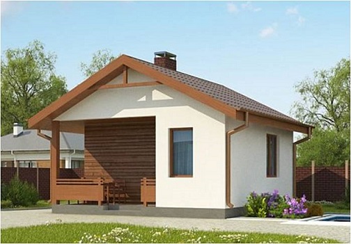 Одноэтажный дом из СИП-панелей 31 кв.м