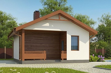Одноэтажный дом из СИП-панелей 31 кв.м
