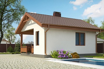 Одноэтажный дом из СИП-панелей 31 кв.м