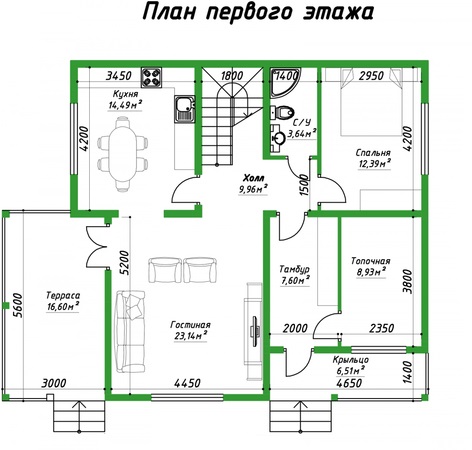 Дом с мансардой 186 кв.м