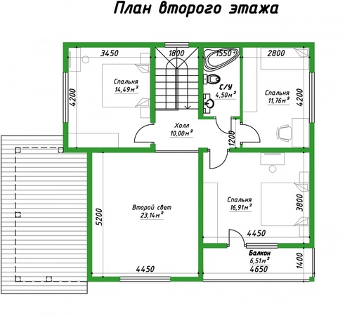 Дом с мансардой 186 кв.м