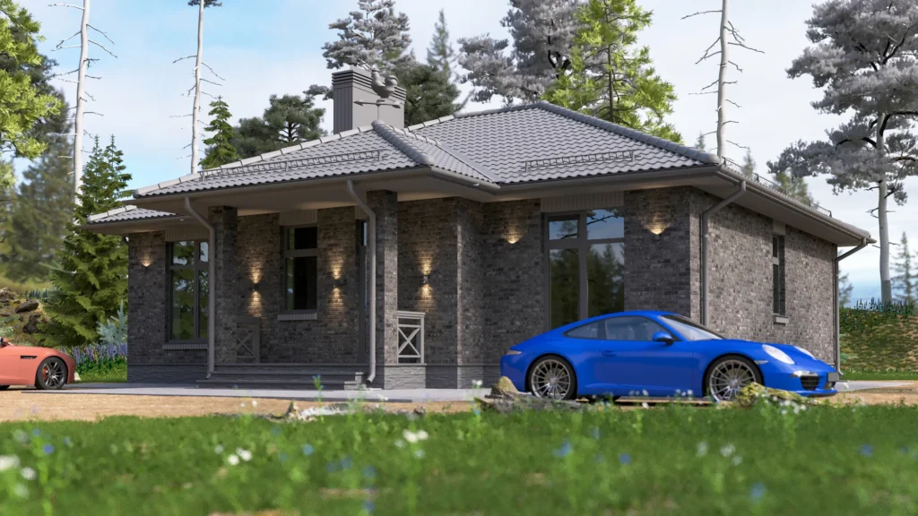 Одноэтажный дом из СИП-панелей 132 кв.м