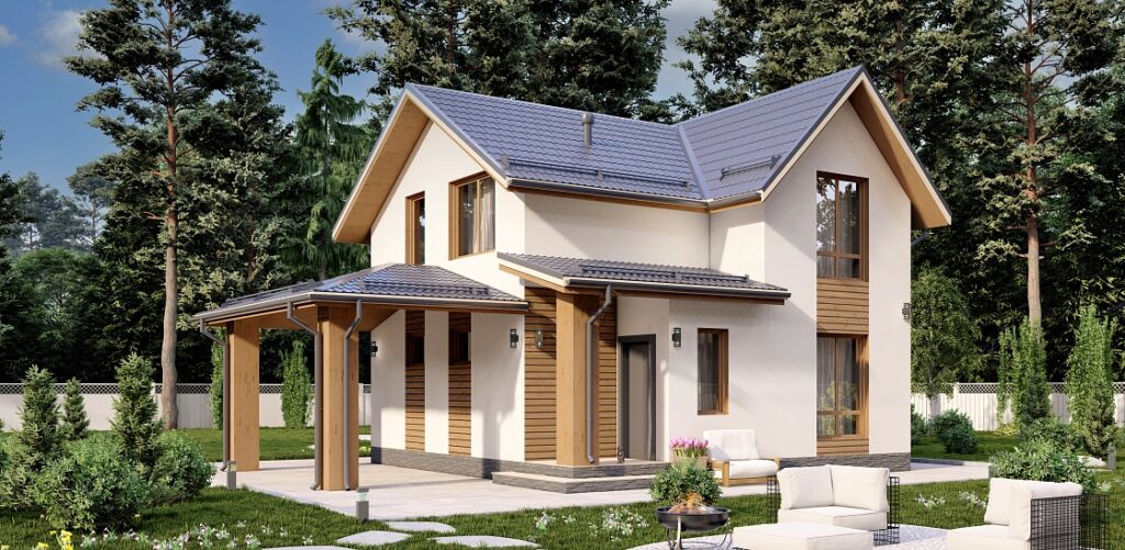 Дом с мансардой 105 кв.м